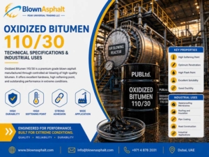 Oxidized Bitumen 110/30 Specifications, Oxidized Bitumen 110/30, Blown asphalt 110/30