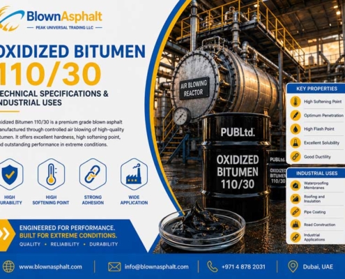 Oxidized Bitumen 110/30 Specifications, Oxidized Bitumen 110/30, Blown asphalt 110/30
