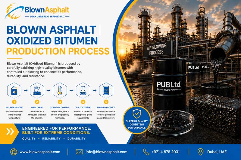 Blown Asphalt Production Process, Oxidized bitumen production process